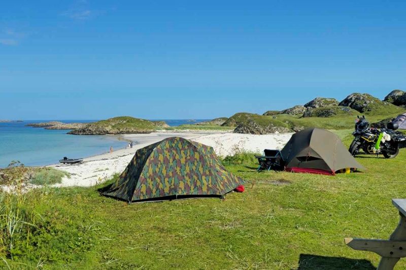 Andenes Camping kamperen aan het strand