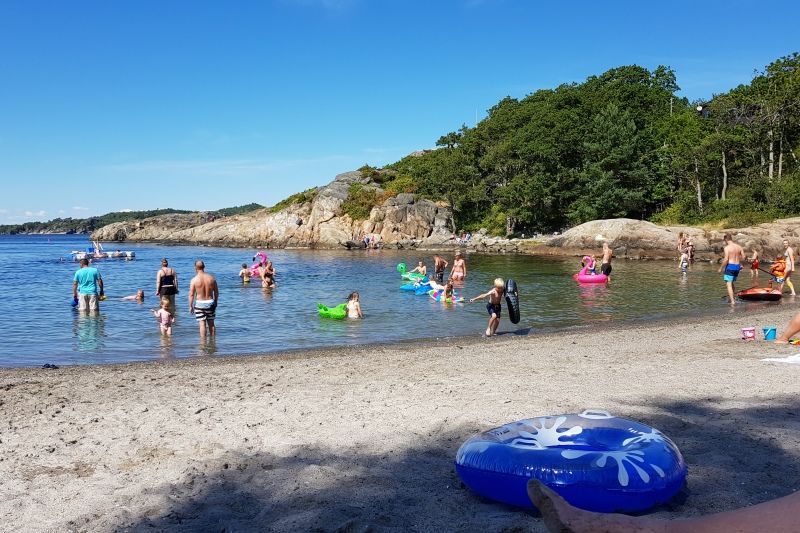 Blokkebukta Camping Helgeroa prive strand